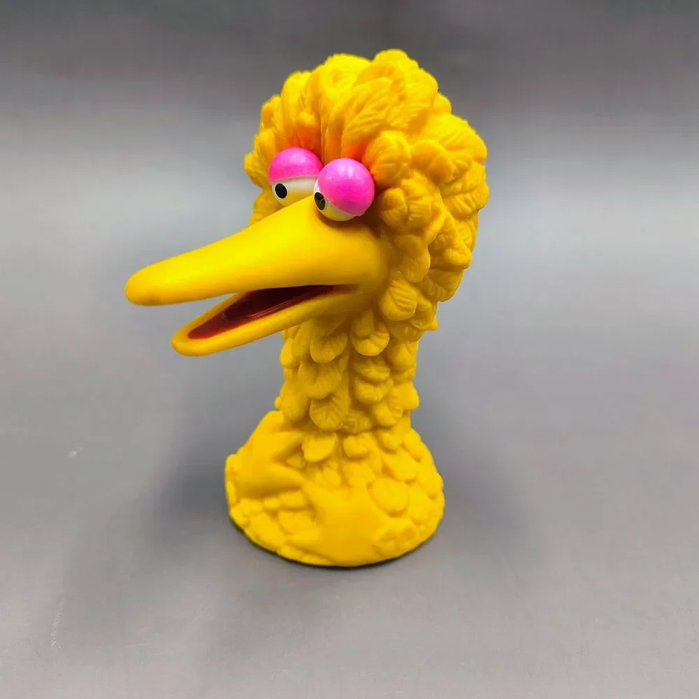 Vintage 1970s Big Bird Finger Puppet Sesame Street Topper Educational Toys